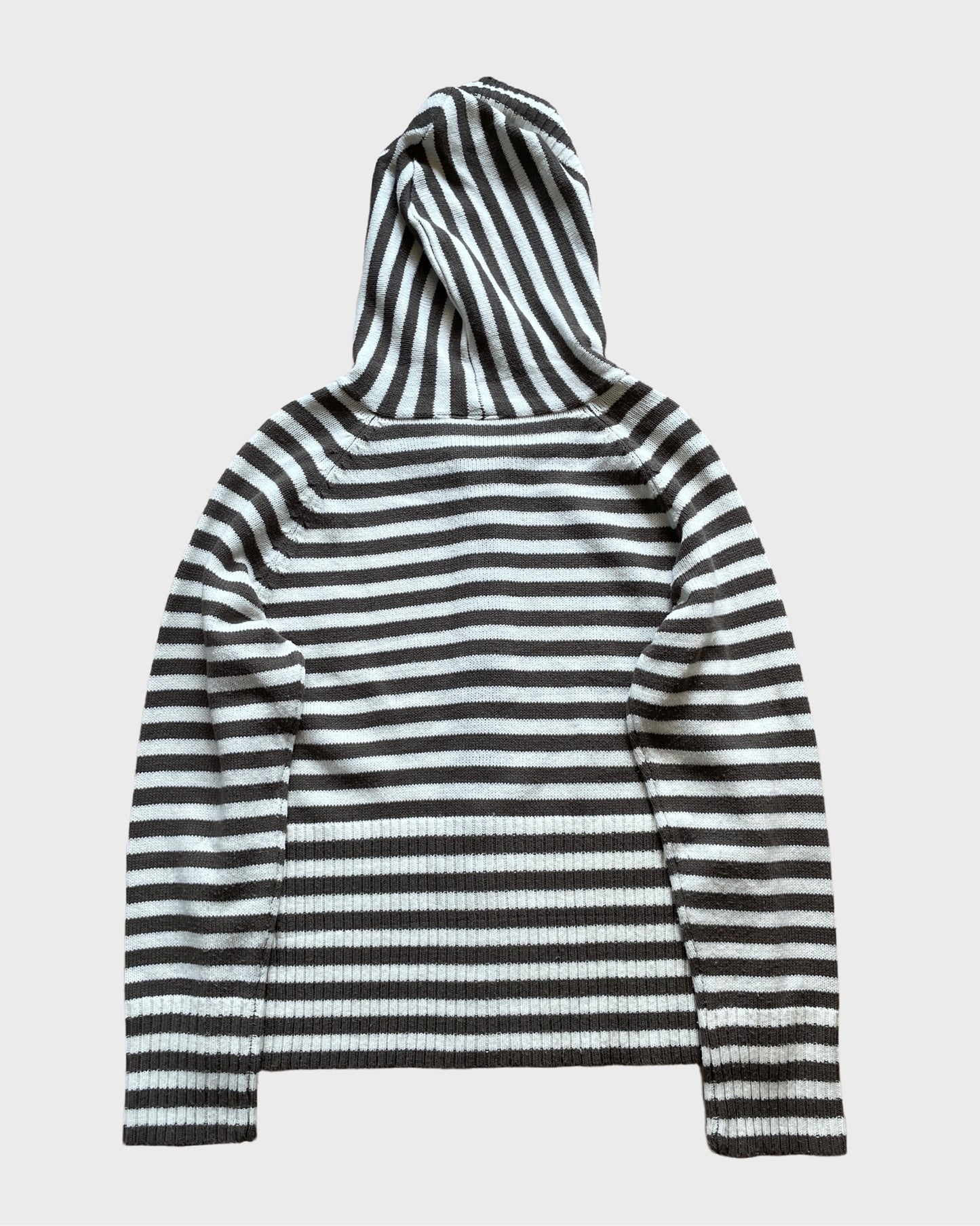 Vintage Striped Knit Hoodie