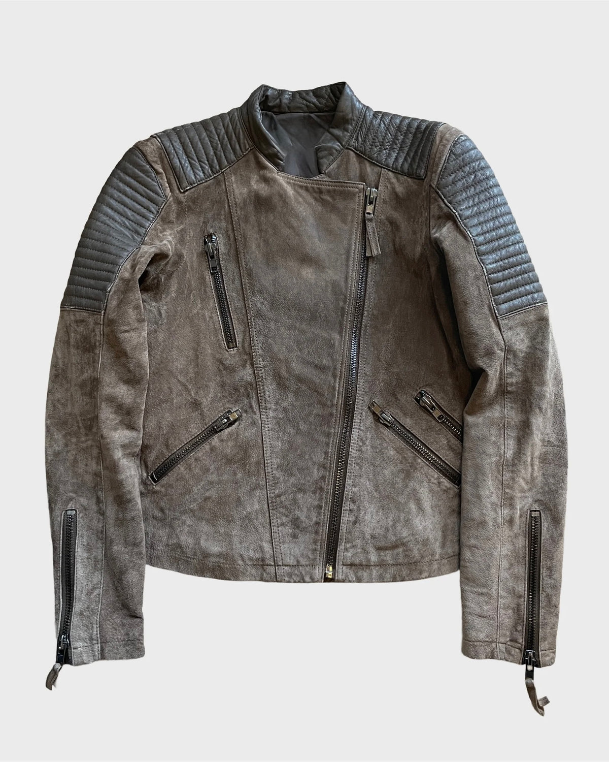 Vintage Suede Biker Jacket