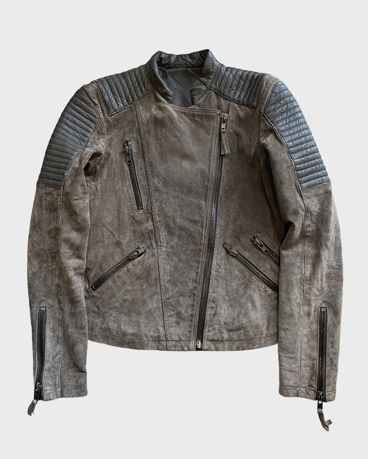Vintage Suede Biker Jacket