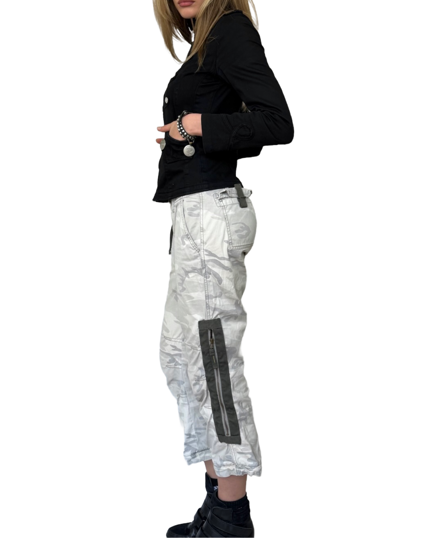 Vintage Military Camouflage Capri Pants