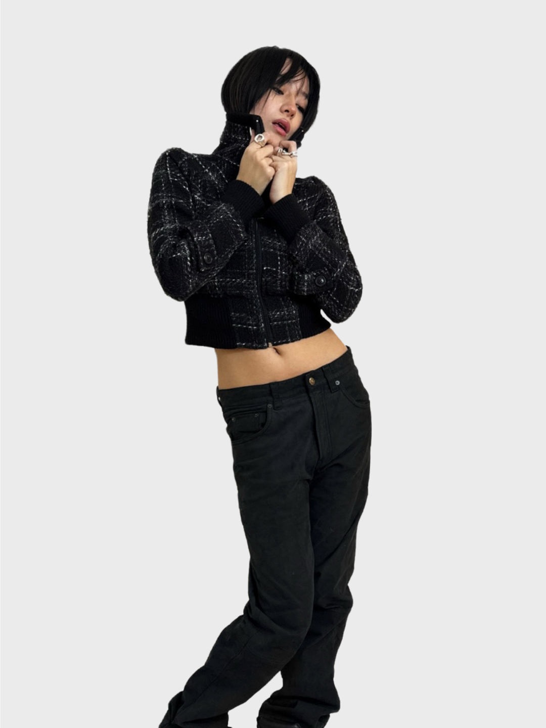 Vintage Tweed Cropped Jacket